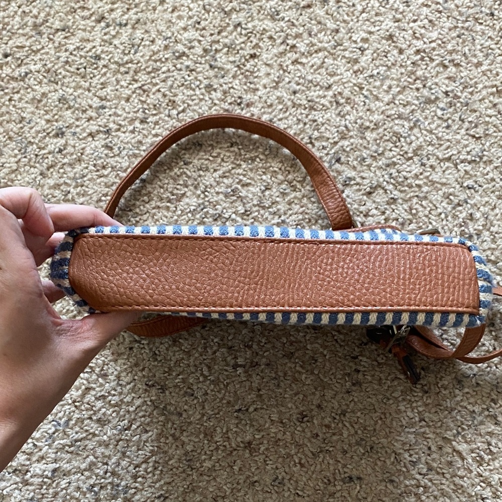 Tan and Blue Crossbody Bag - Picture 11 of 13
